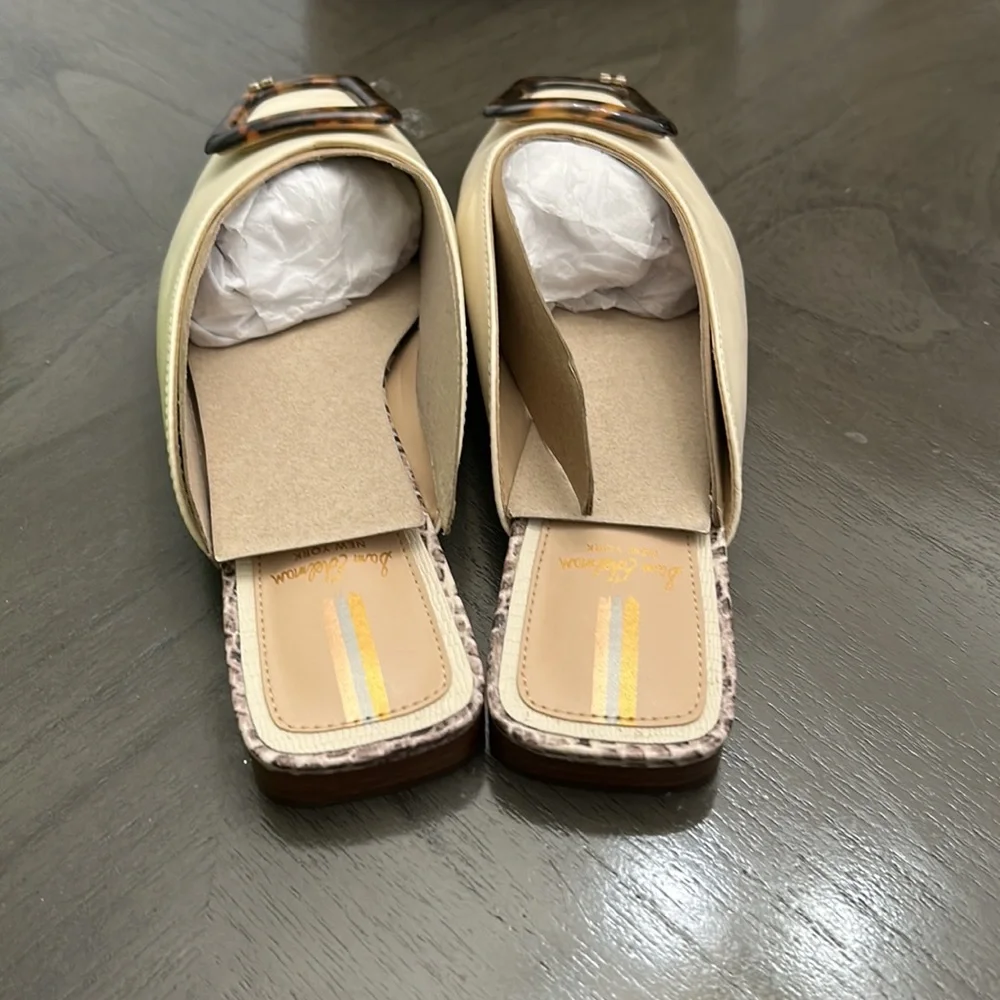 Womens Sam Edelman Mules | Lavina Buckle Mule Modern Ivory Leather - Picture 11 of 14